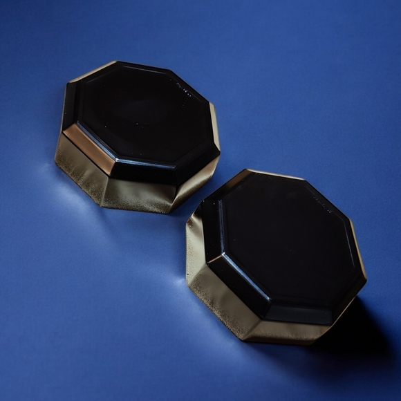 🍄Vintage Arcoroc France Black Glass Octime Octagon Stackable Bowls - Picture 9 of 10